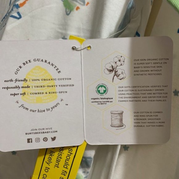 NWT Burt's Bees Kids Space PJ's Size 6 & 8 - Picture 4 of 6